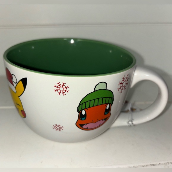 24oz Christmas Pokemon Soup Mug Pikachu Charmander Bulbasaur Squirtle Novelties - Picture 2 of 11